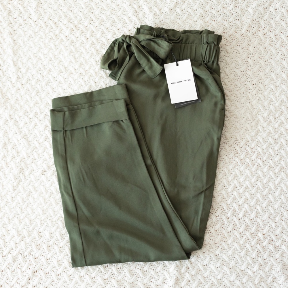 High Waisted Paperbag Pants